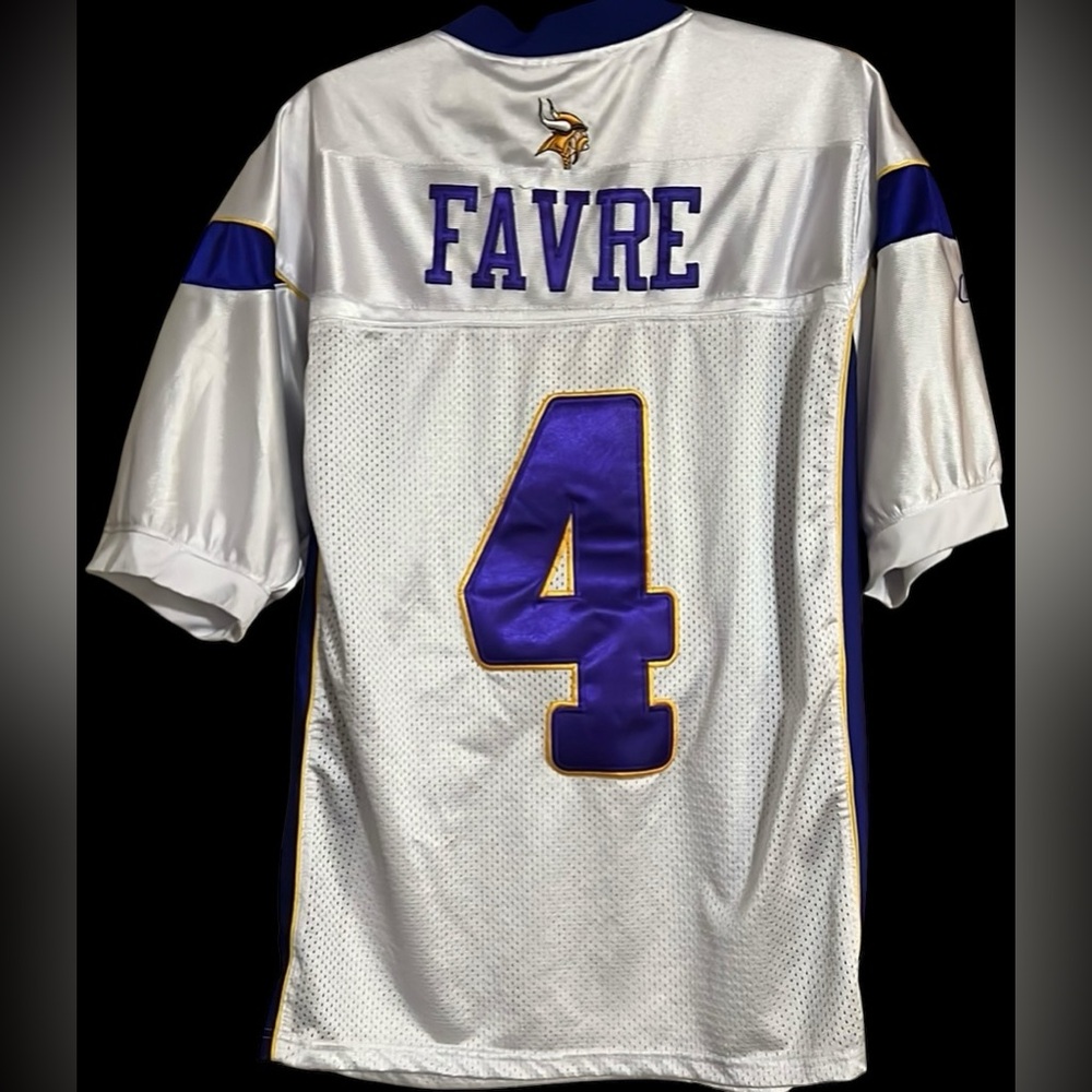 REEBOK NFL Stitched Jersey Minnesota Vikings Quarterback Brett Favre Sz 50, GUC - Picture 6 of 8